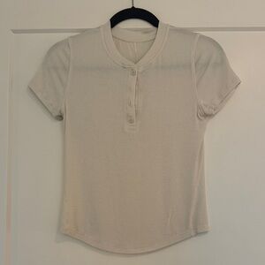 Lululemon Hold It Tight short sleeve cream colored - 6